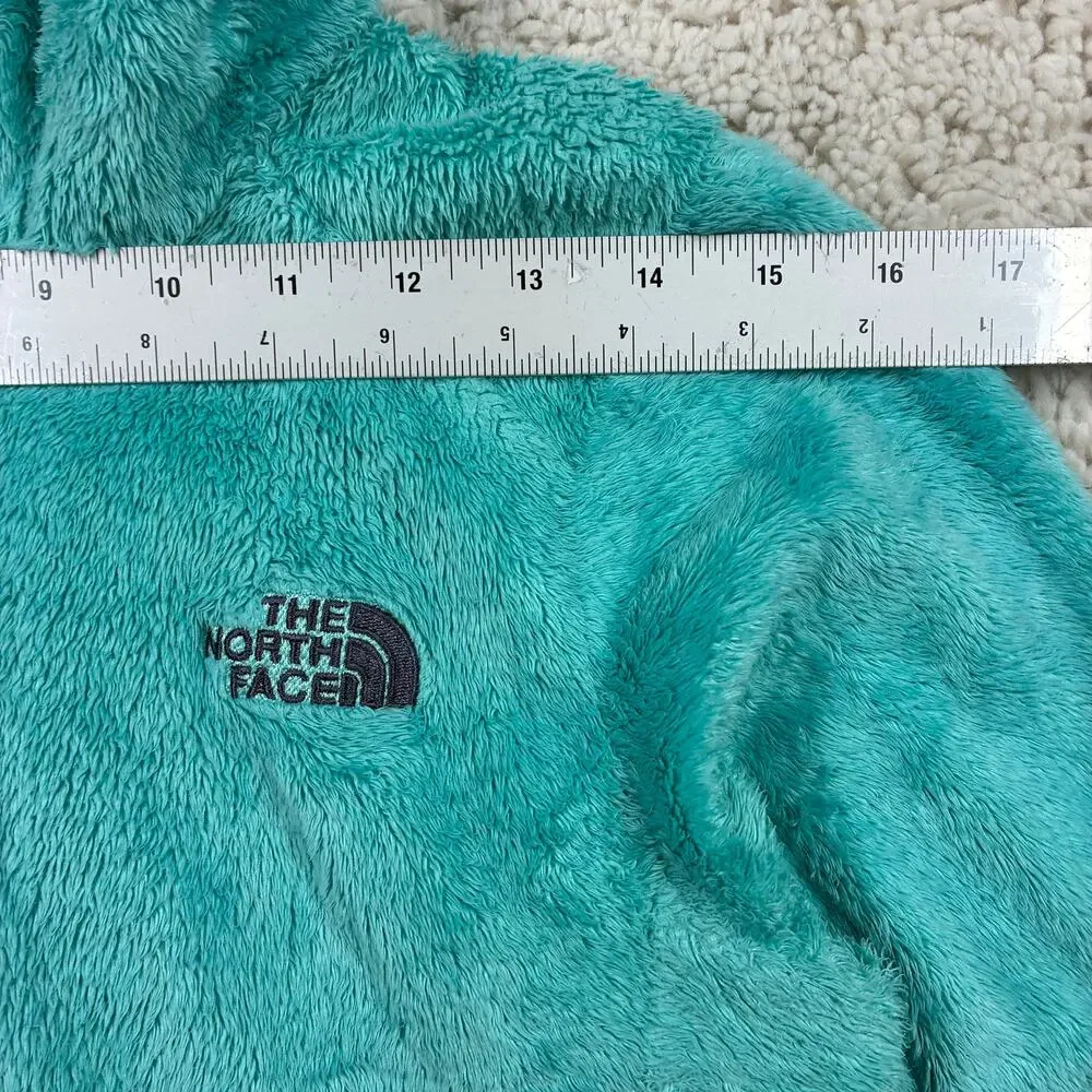 The North Face Osito Jacket Womens Small Turquoise Plush Fleece Full Zip Cozy